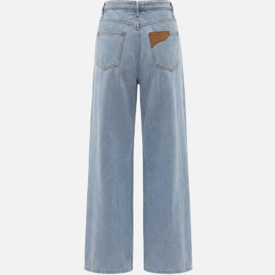 Calça de ganga clara wide leg Scripta