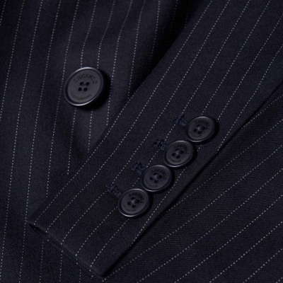 Blazer às riscas regular fit Decenio