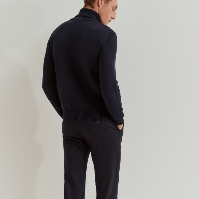 Camisola Gola Alta em Malha Entrançada Lion of Porches