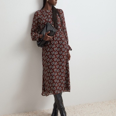 Vestido midi estampado Decenio