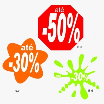 Vinyl Recortado  Balão de Desconto dim 28x28 cm