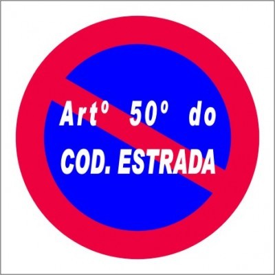 Placa Sinalética PROIBIDO ESTACONAR 40X40 cm