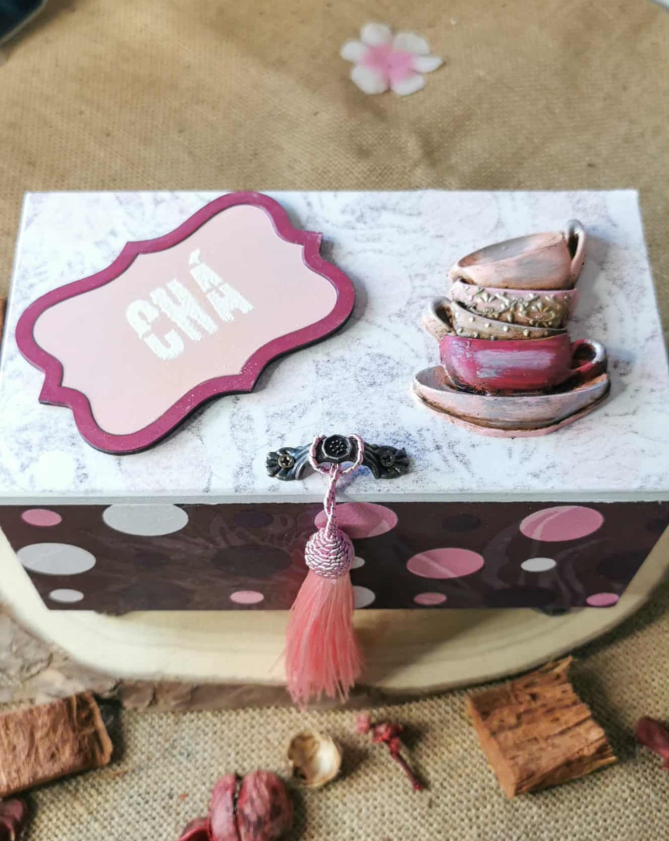 Caixa de Chá "Rosa"