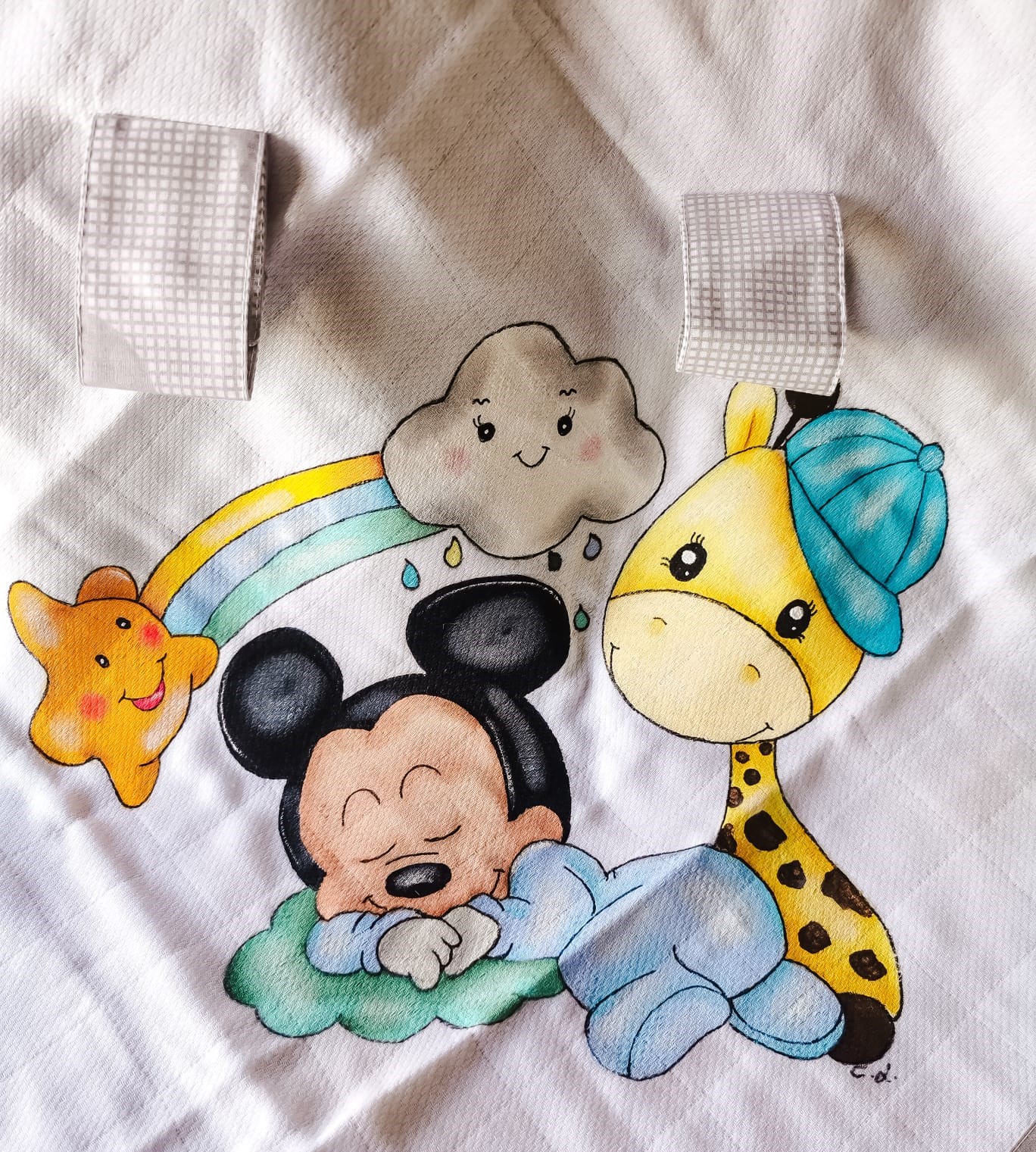 Fralda Tapa Ovo "Mickey e Girafa"