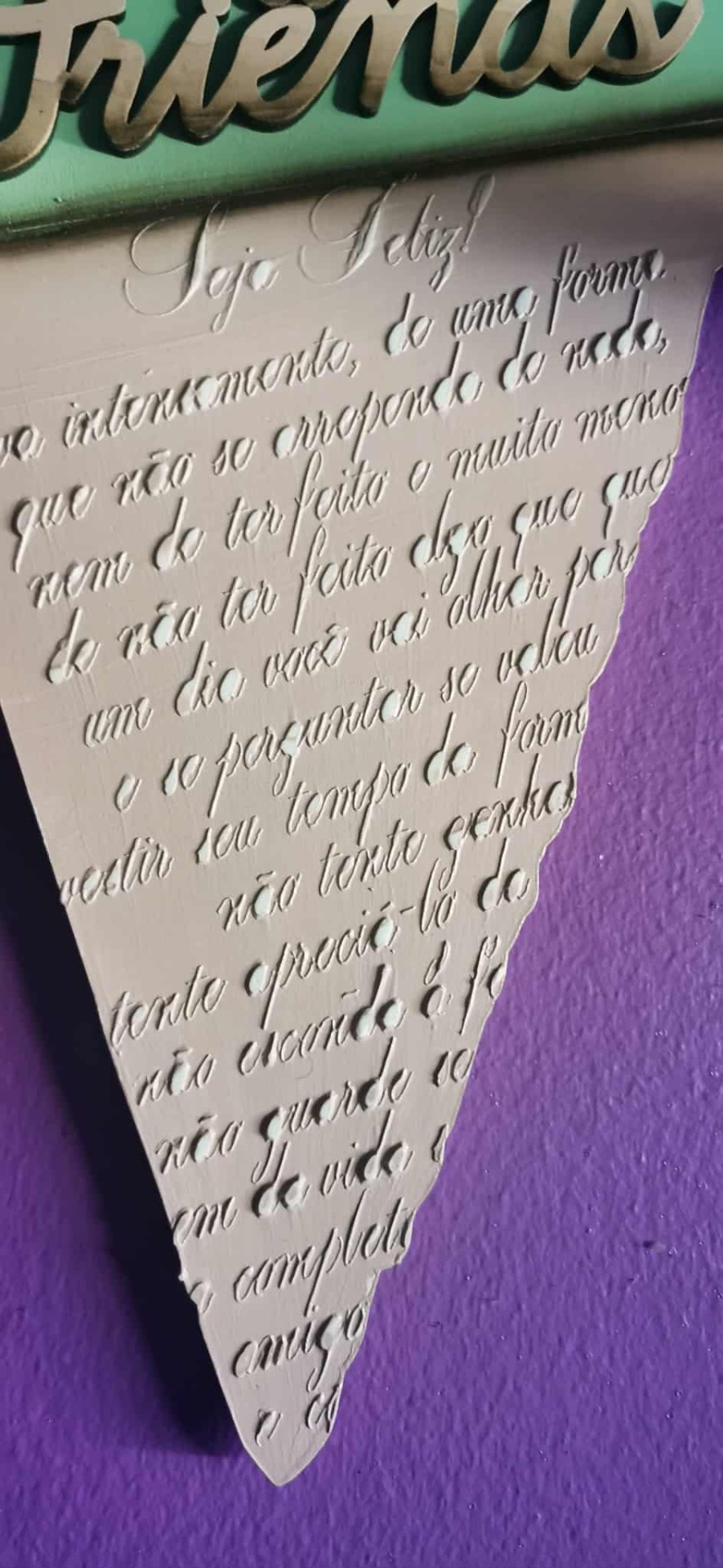 Placa Decorativa "Coração Comprido"