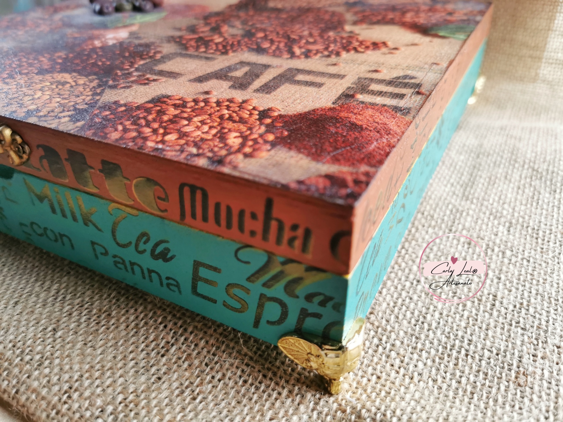 Caixa Capsulas Café  " Vida, Alegria e Café"