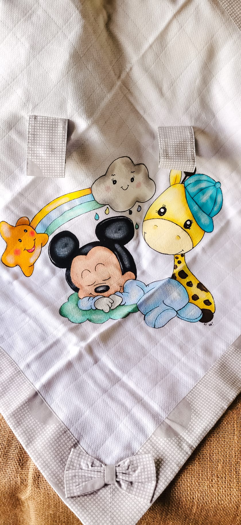 Fralda Tapa Ovo "Mickey e Girafa"