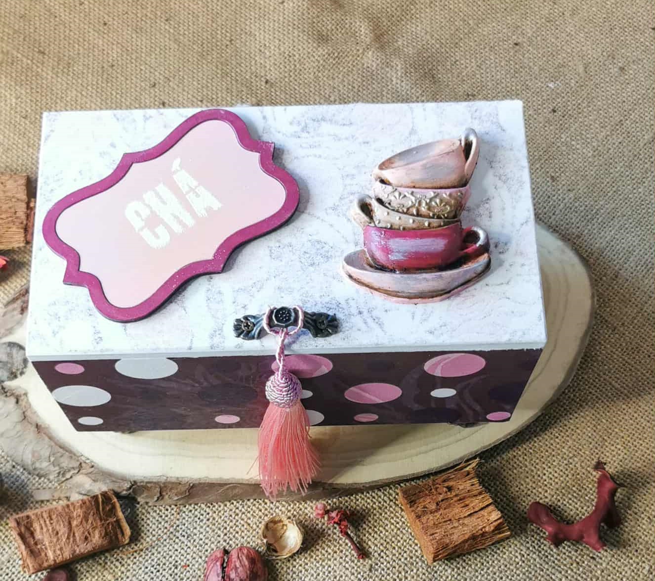 Caixa de Chá "Rosa"