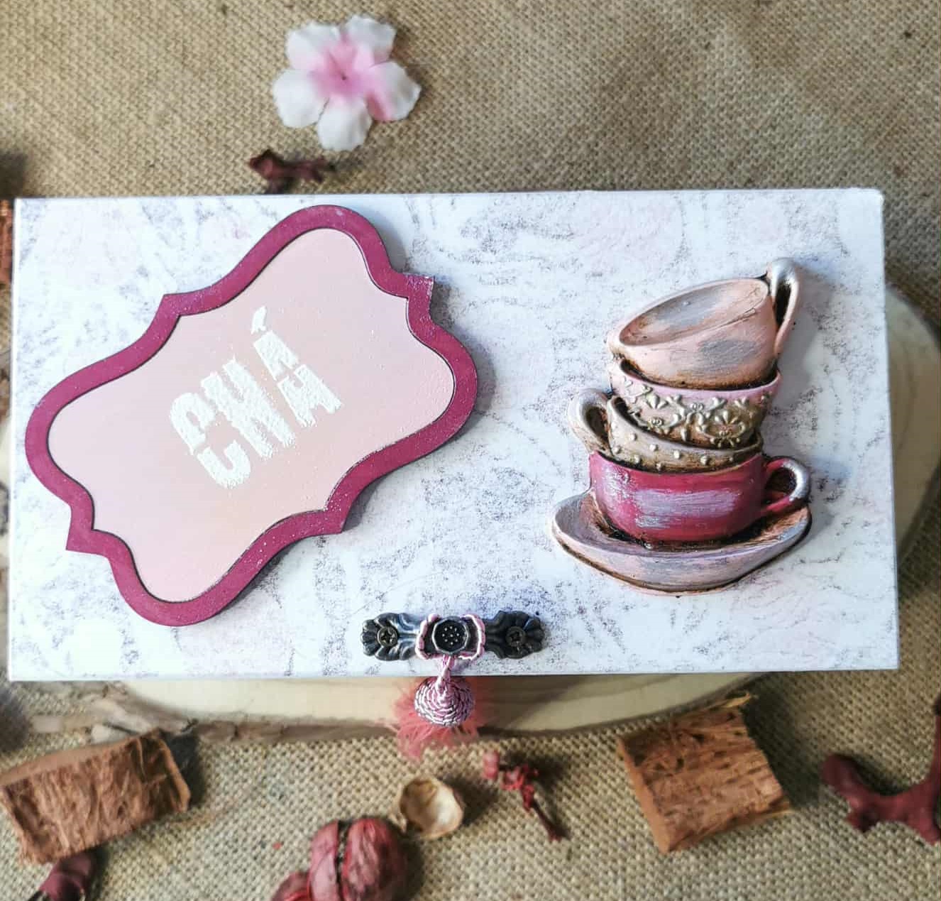 Caixa de Chá "Rosa"