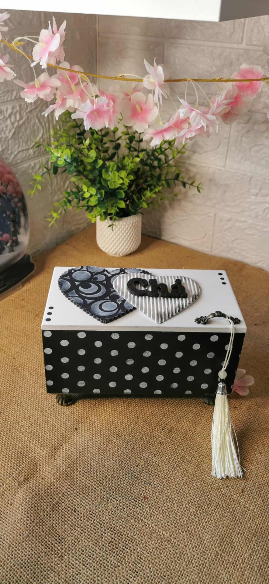 Caixa de Chá "Preto & Branco"