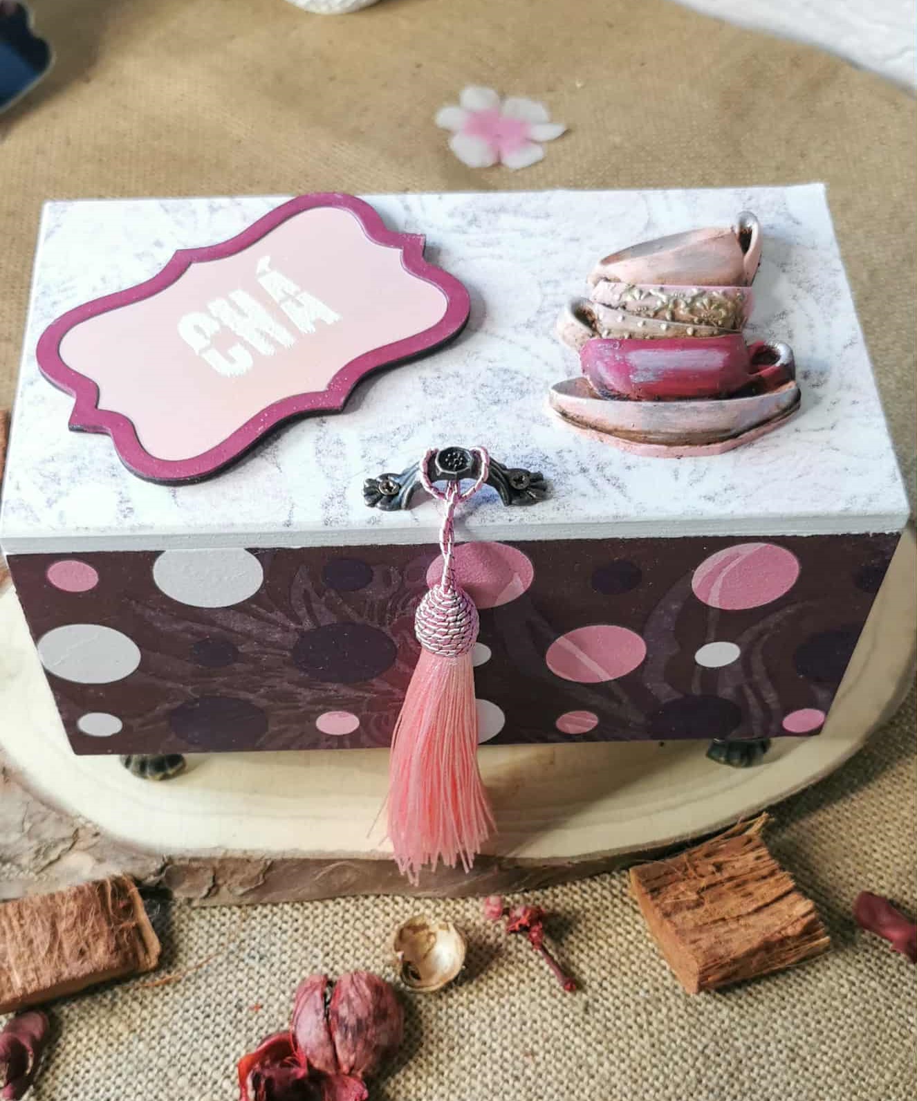 Caixa de Chá "Rosa"
