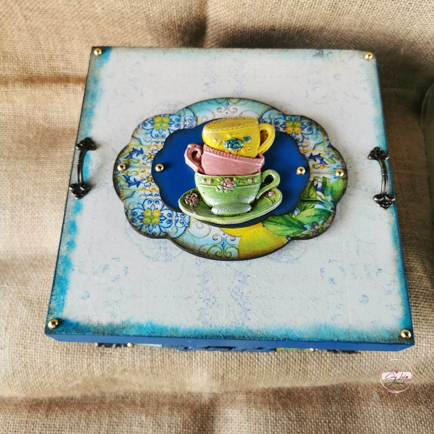 Conjunto Caixa de Café e Caixa de Guardanapos