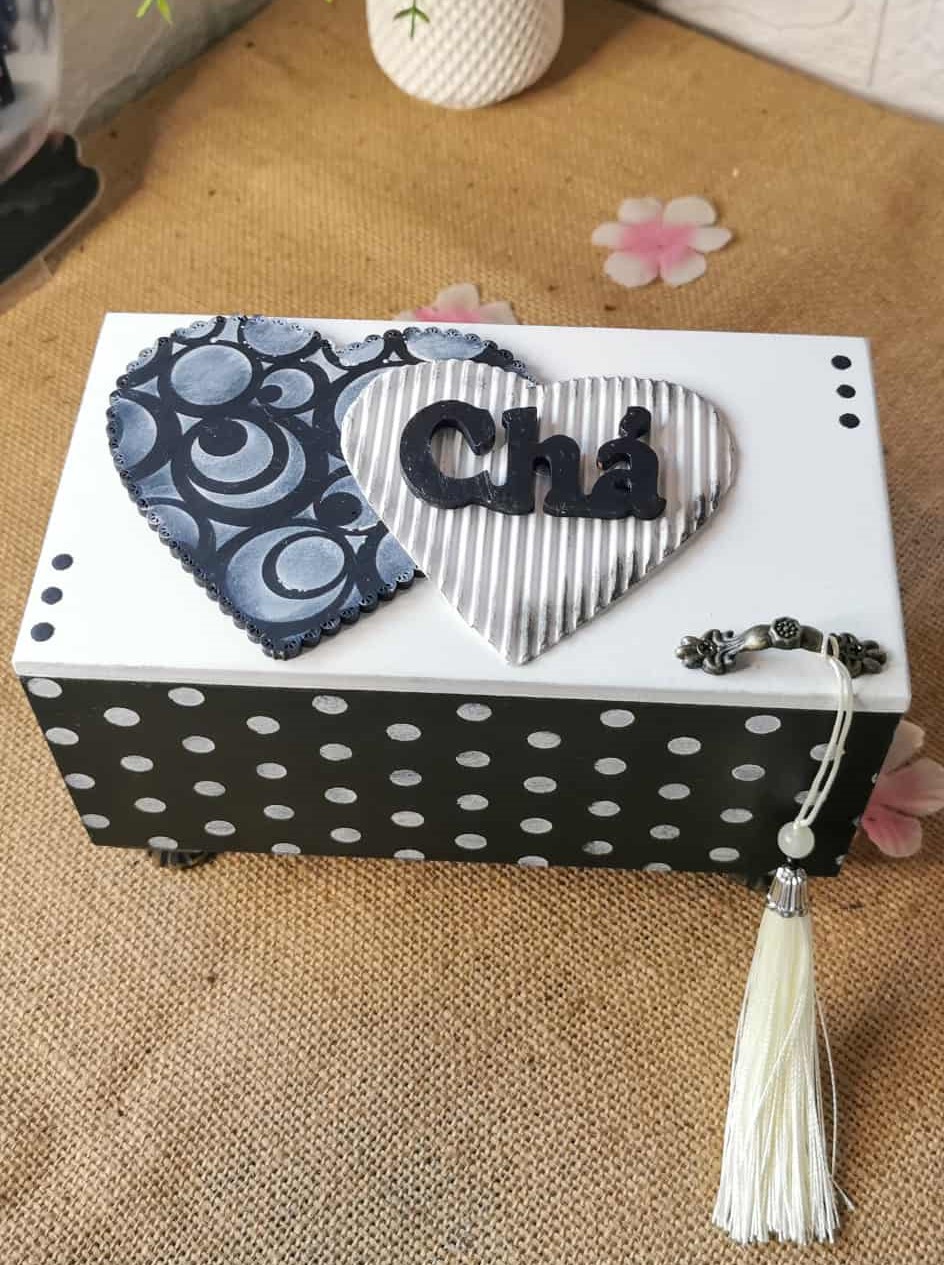 Caixa de Chá "Preto & Branco"