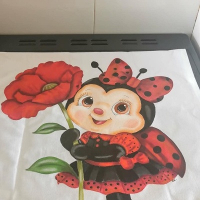 Pano Decorativo de Cozinha "Joaninha"