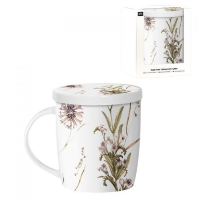 Caneca c/ filtro e tampa 350ml "Rosemary"