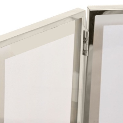 Moldura dupla prateada 10x15cm