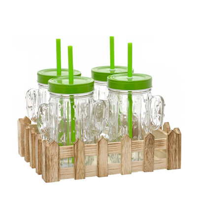 Conjunto 4 copos c/ palhinha