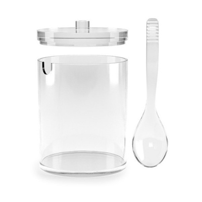 Açucareiro com colher em acrílico