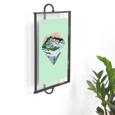 Moldura 20x25cm de parede (Preta)