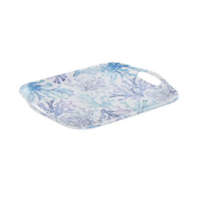 Bandeja melamina corais 36x26cm (AZUL)