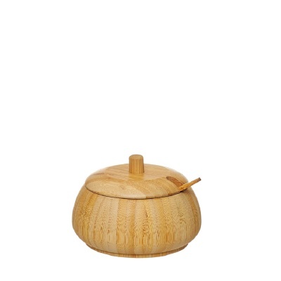 Açucareiro com colher em bambu