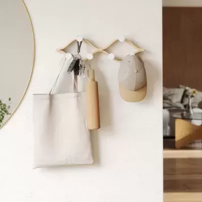 Cabide de parede 6 ganchos