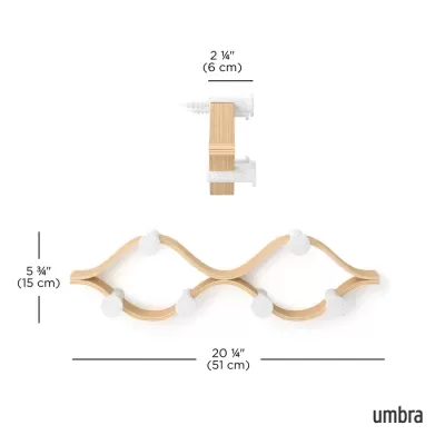 Cabide de parede 6 ganchos