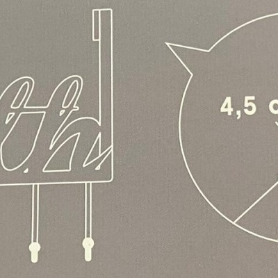 Cabide de porta 5 ganchos (CINZA)