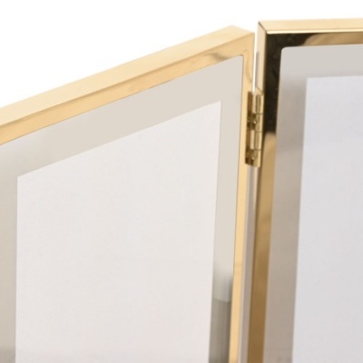 Moldura dupla dourada 10x15cm