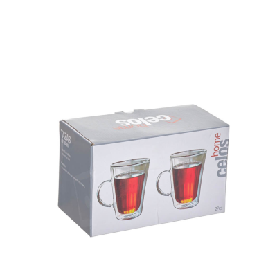 2 Canecas de vidro duplo