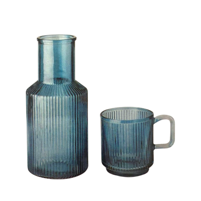 Jarro água 1L + copo (AZUL)