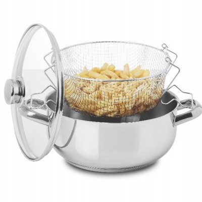 Caçarola/fritadeira com asas e cesto