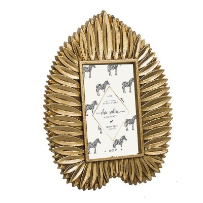 Moldura folha dourada 10x15cm