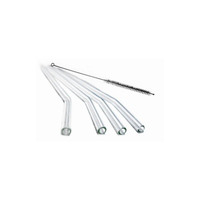 4 Palhinhas de vidro + escovilhão