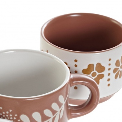 Conjunto 4 chávenas café 150ml + suporte