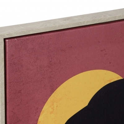 Quadro silhueta feminina (tons quentes)