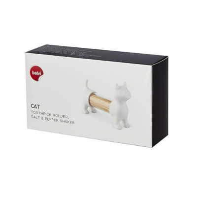 Paliteiro/saleiro/pimenteiro gato (BRANCO)