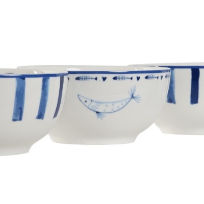 Tigela porcelana motivos mar