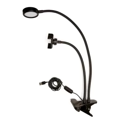 Kit live streaming (suporte telemóvel + luz)