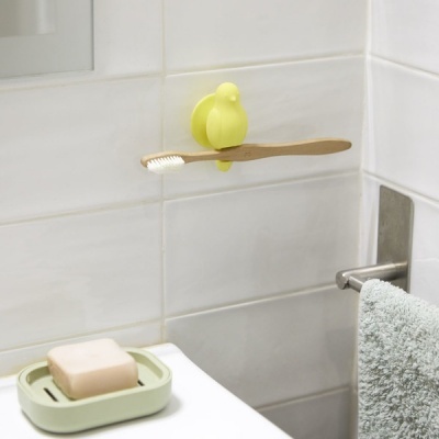 Suporte escova dentes "Birdie" (AMARELO)