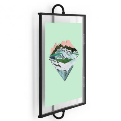 Moldura 20x25cm de parede (Preta)