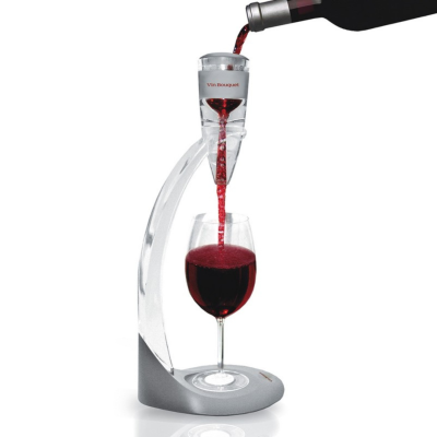 Conjunto oxigenador de vinho e suporte Conjunto oxigenador de vinho e suporte