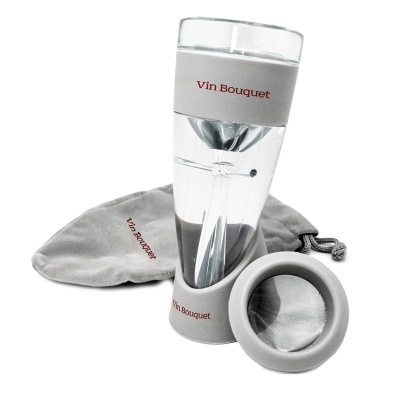 Conjunto oxigenador de vinho e suporte Conjunto oxigenador de vinho e suporte