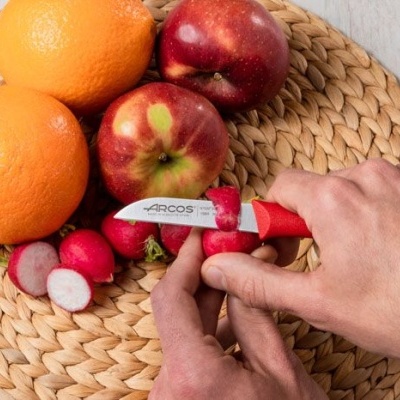 Faca para frutas e legumes 80mm (VERMELHO)