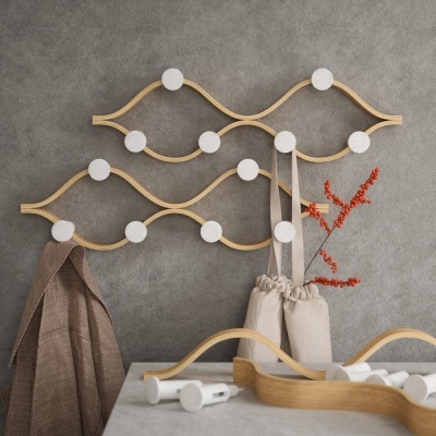 Cabide de parede 6 ganchos