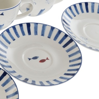 Chávena c/pires motivo mar