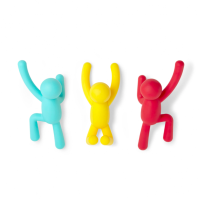 Conjunto 3 cabides de parede buddy (CORES)