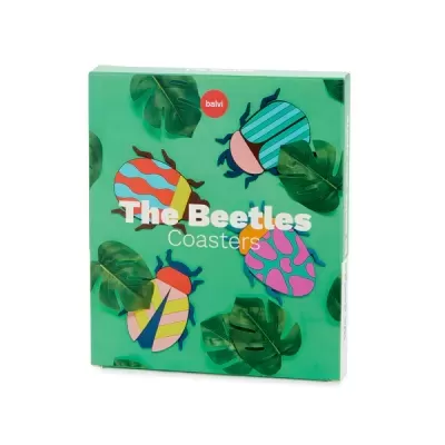 Conj. 4 bases de copos "The Beetles"