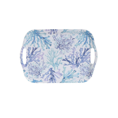 Bandeja melamina corais 36x26cm (AZUL)