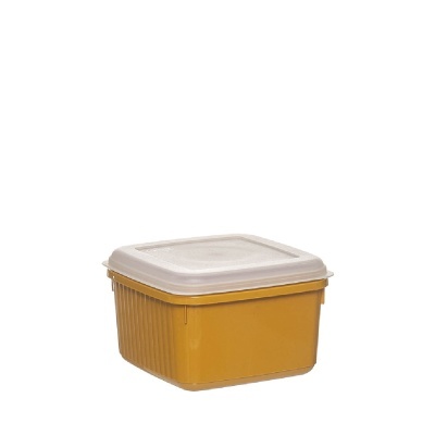 Caixa hermética quadrada (PEQ/AMARELO)